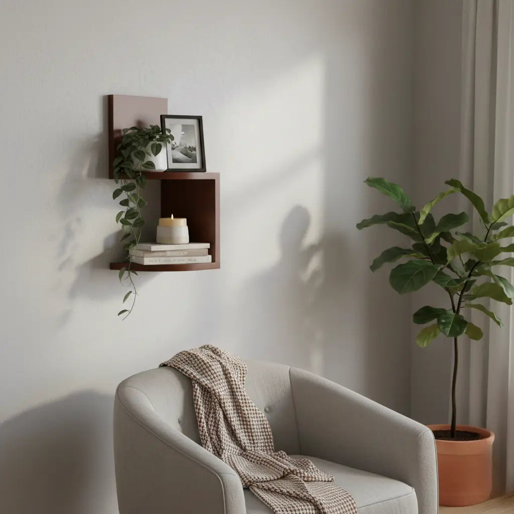 How to Decorate Empty Walls in Small Indian Flats with Wall Shelves