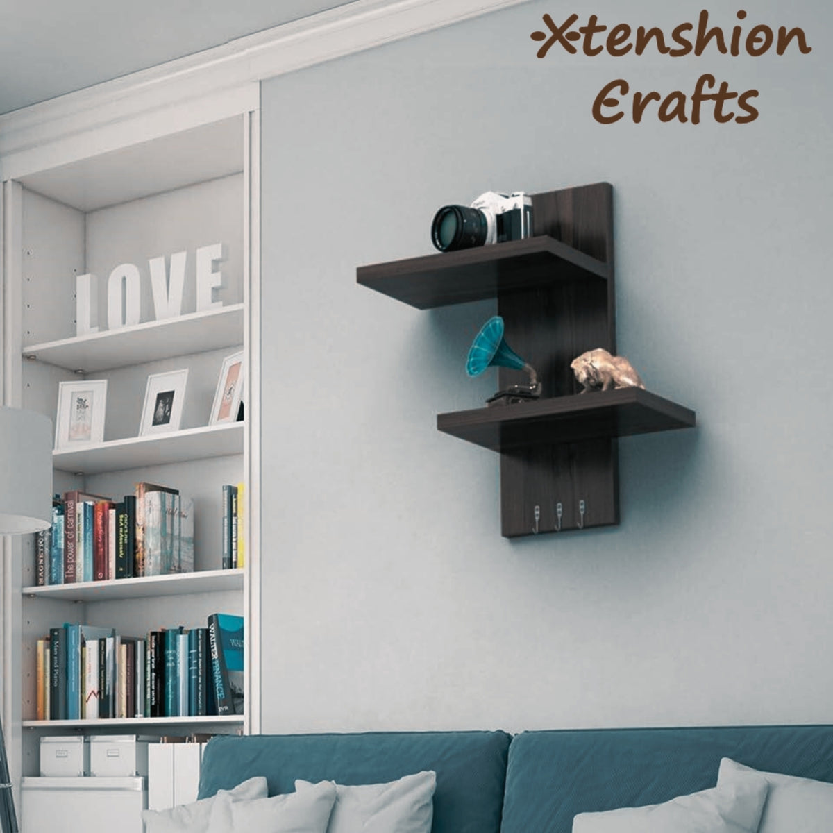 Z-Shelf Wooden Wall Shelf – Montessori-Style Bookcase