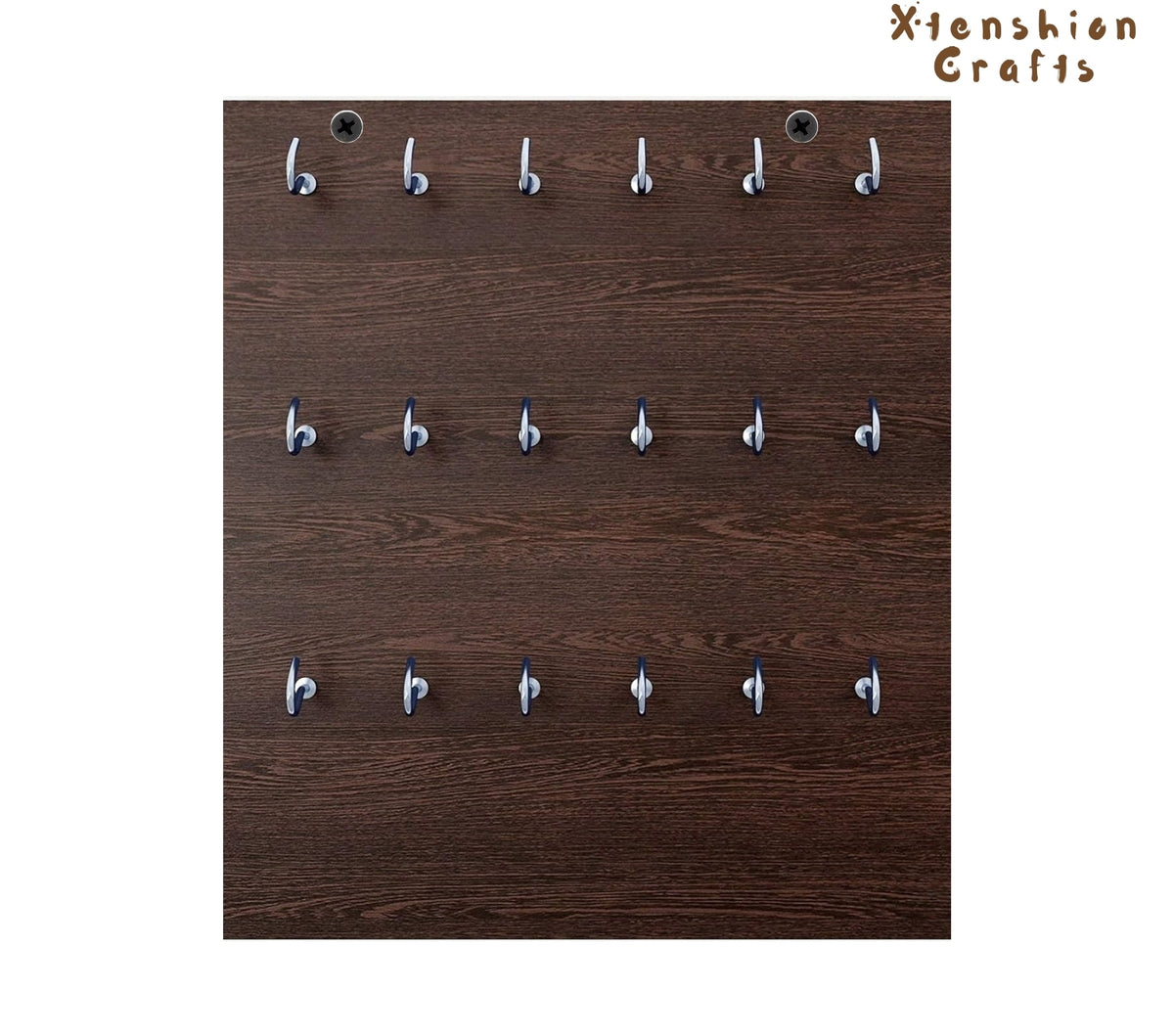 18 hook wooden key holder for wall home and office