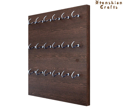 18-Hook Wooden Key Holder for Wall – Multi-Purpose Key Organizer