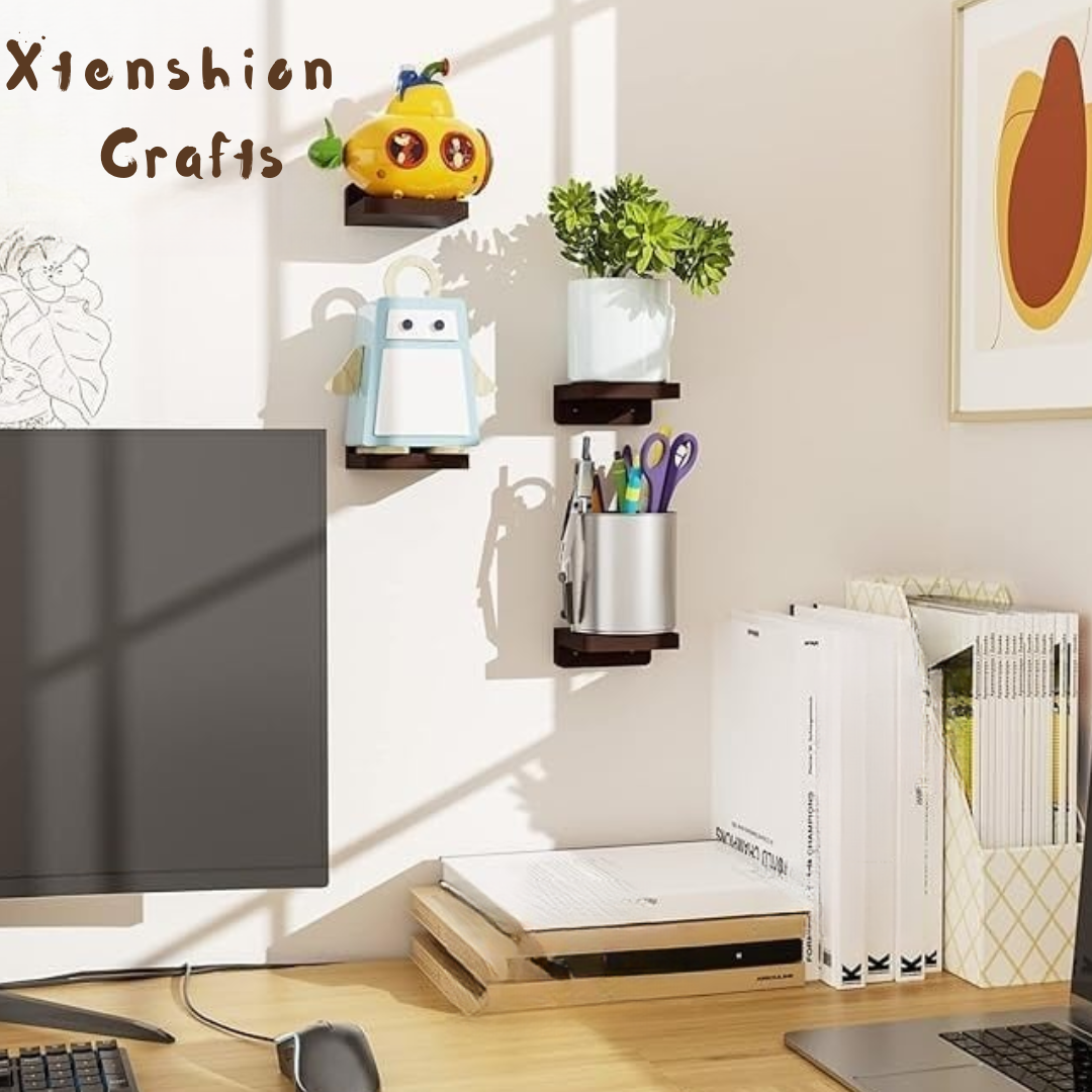 Square Floating Wall Shelves Set of 4