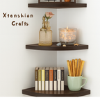 3-Tier Corner Floating Wall Shelf