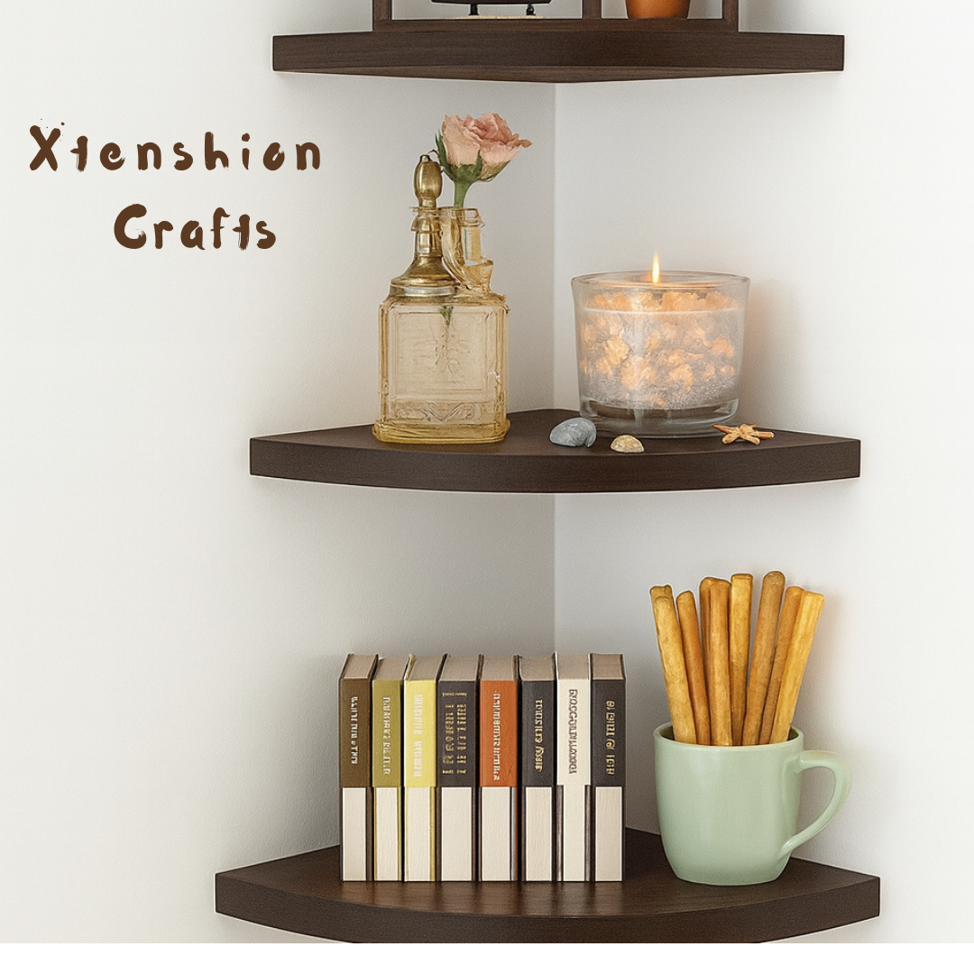 3-Tier Corner Floating Wall Shelf