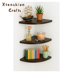 3-Tier Corner Floating Wall Shelf