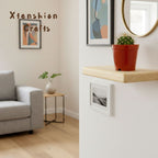 antique solid oak wooden floating wall shelf (single piece)