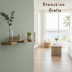 wooden floating wall shelves – set of 3
