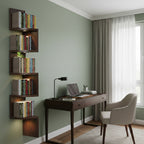 5 tier zigzag design modern corner wall mount shelf