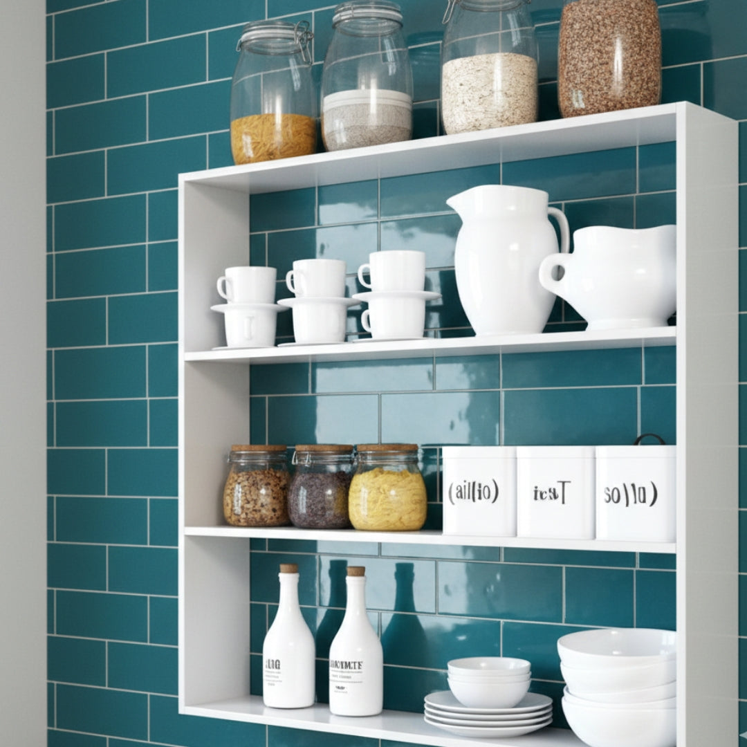 kitchen wooden wall shelf for storage & organization