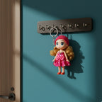 doll wooden key holder for wall