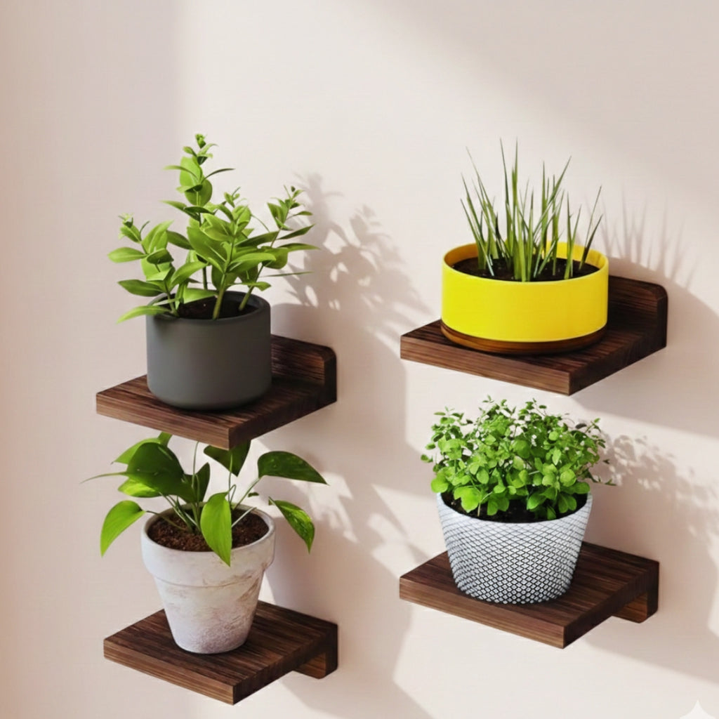 square floating wall shelves set of 4