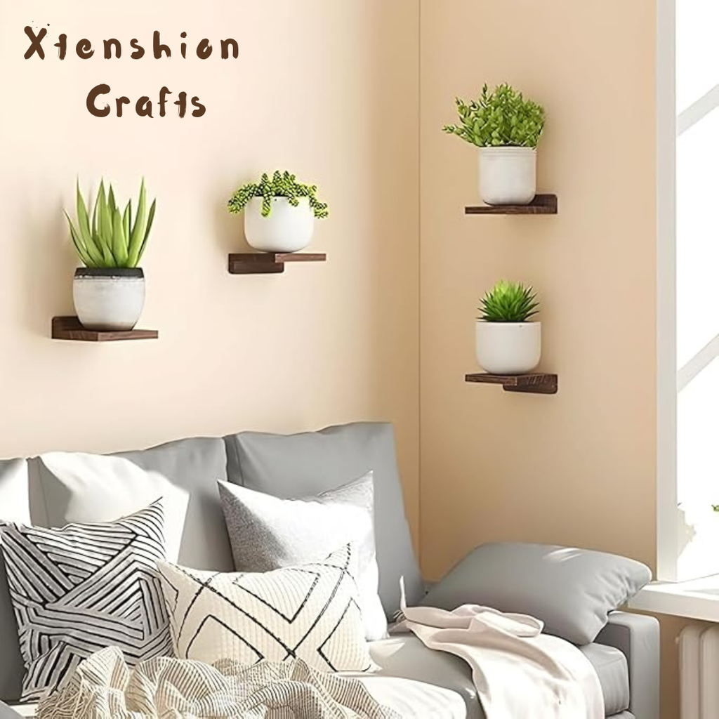 Square Floating Wall Shelves Set of 4