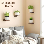 Square Floating Wall Shelves Set of 4