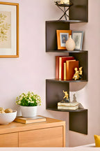 Wooden corner Shelf for living room