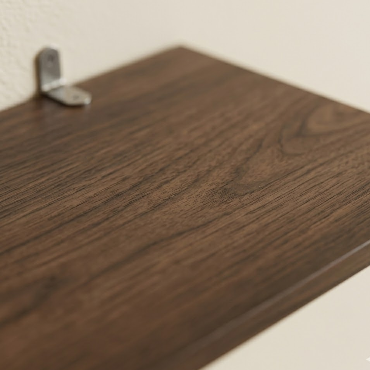 Wooden Wall Shelf for Living Room | Floating Wood Wall Shelves | Set of 3 | Dark Walnut | 40 x 20 cm